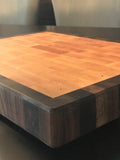 Maple End Grain Cutting Board with Walnut Trim