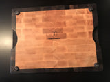 Maple End Grain Cutting Board with Walnut Trim