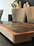 Walnut End Grain Cutting Board with Maple Trim