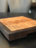 Maple End Grain Cutting Board with Walnut Trim