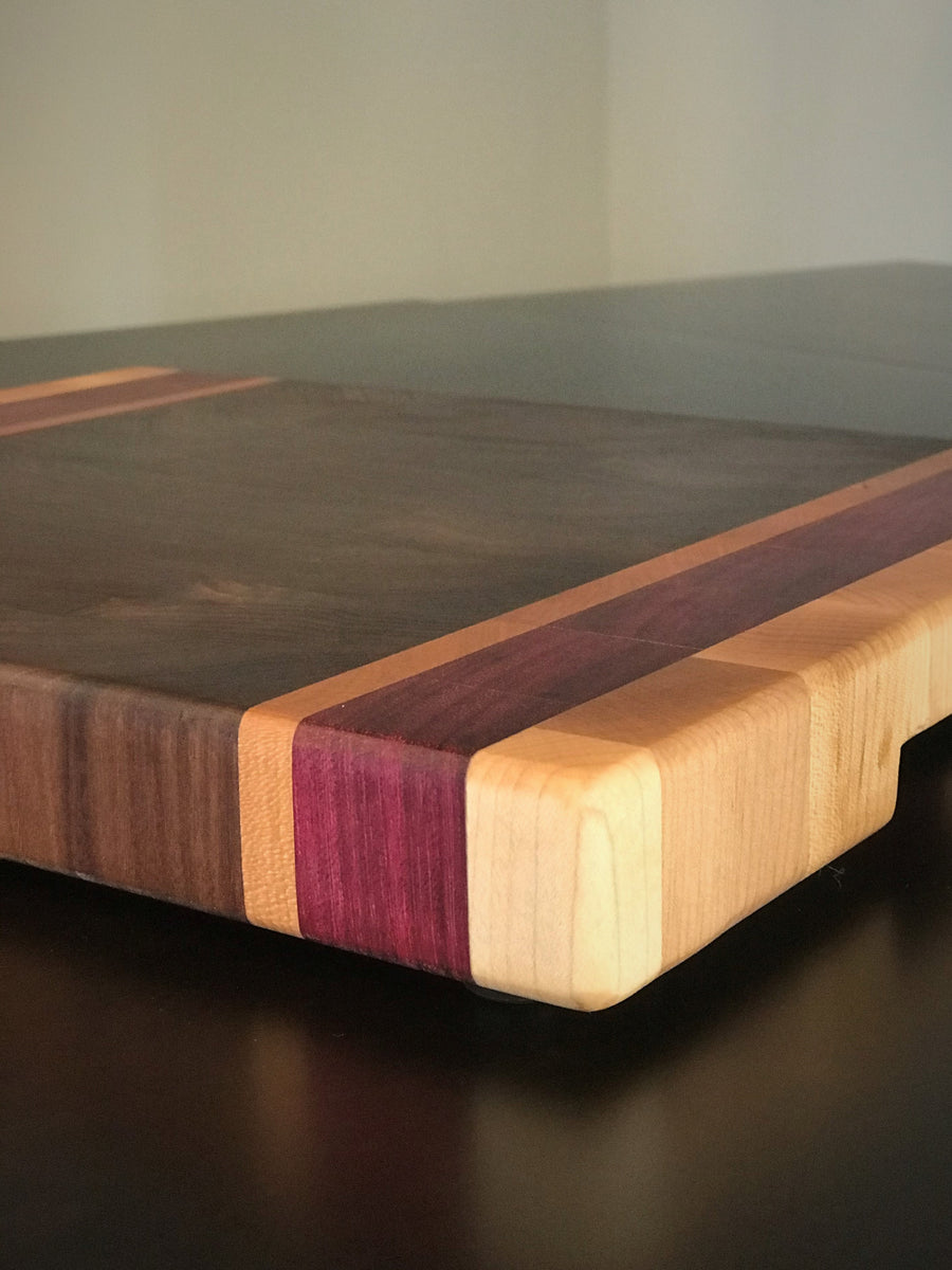 Maple, Purpleheart, Cherry and Walnut End Grain Cutting Board – Thomas  Andrew Design