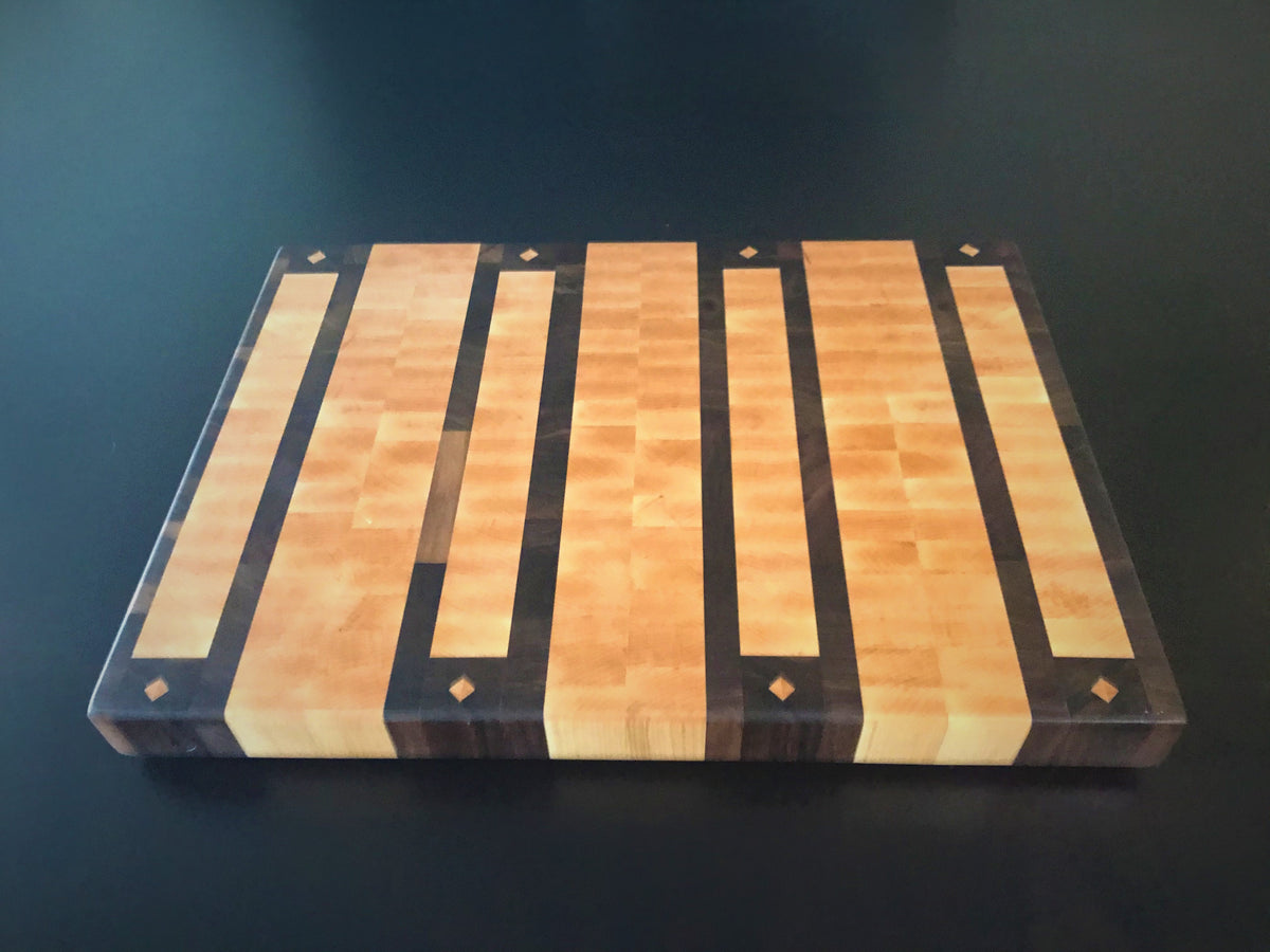 End-Grain Cutting Board Kit Walnut & Hard Maple