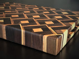 Maple and Walnut End Grain Reversible Cutting Board
