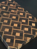 Maple and Walnut End Grain Reversible Cutting Board