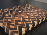 Maple and Walnut End Grain Cutting Board