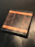 Walnut End Grain Cutting Board with Vertical Maple Trim
