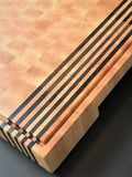 Maple End Grain Cutting Board with Black Walnut Accents