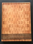 Maple End Grain Cutting Board with Black Walnut Accents