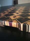 Walnut, Purpleheart and Maple End Grain Cutting Board