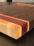 Maple, Purpleheart, Cherry and Walnut End Grain Cutting Board