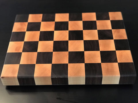 Checkered Walnut and Maple End Grain Cutting Board